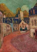 La rue Rose a Pont Aven Emile Bernard